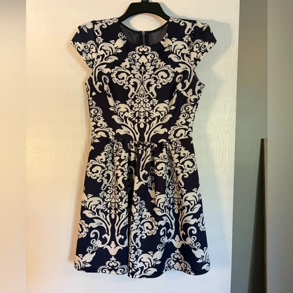 B Darlin Navy Lace Dress - Picture 1 of 3